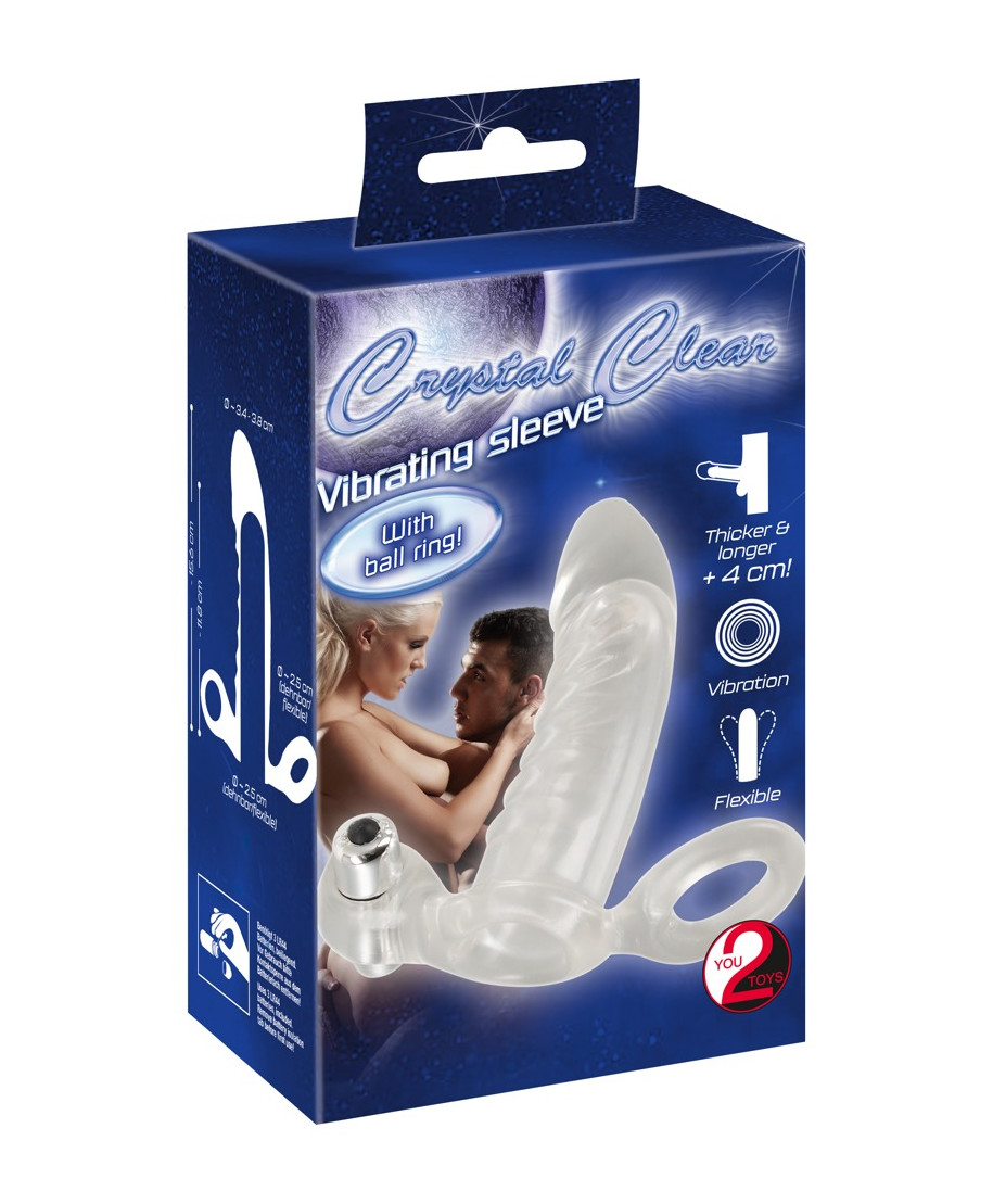 Crystal Clear Vibrating Sleeve