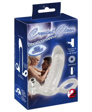 Crystal Clear Vibrating Sleeve