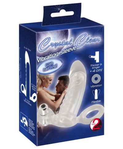 Crystal Clear Vibrating Sleeve