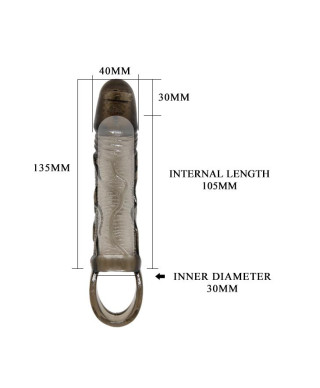 Nakładka na penisa przedłużka wibrująca plus 3cm