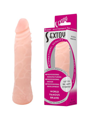 Dildo sztuczny członek wyginany realistyczny 19cm