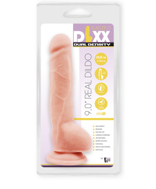 Dildo duże żylaste penis z mocną przyssawką 23 cm