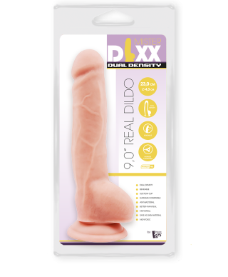 Dildo duże żylaste penis z mocną przyssawką 23 cm