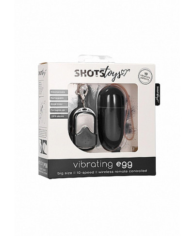 10 Speed Remote Vibrating Egg - Big - Black