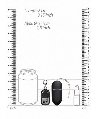 10 Speed Remote Vibrating Egg - Big - Black
