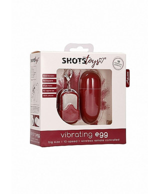 10 Speed Remote Vibrating Egg - Big - Red