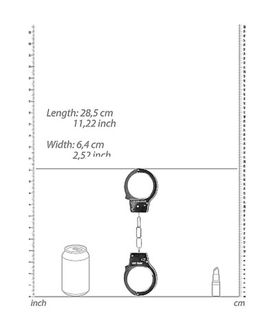 Kajdanki erotyczne metalowe klasyczne unisex bdsm