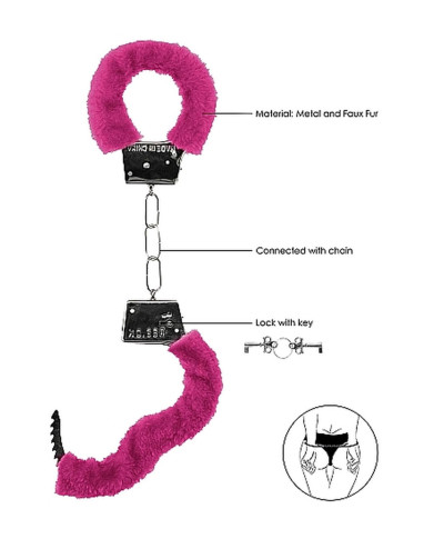 Beginners Handcuffs Furry - Pink