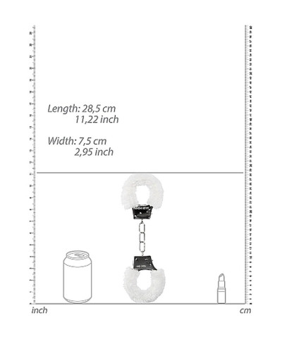 Kajdanki metalowe z futerkiem pluszem bdsm bondage