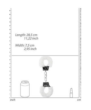 Kajdanki metalowe z futerkiem pluszem bdsm bondage