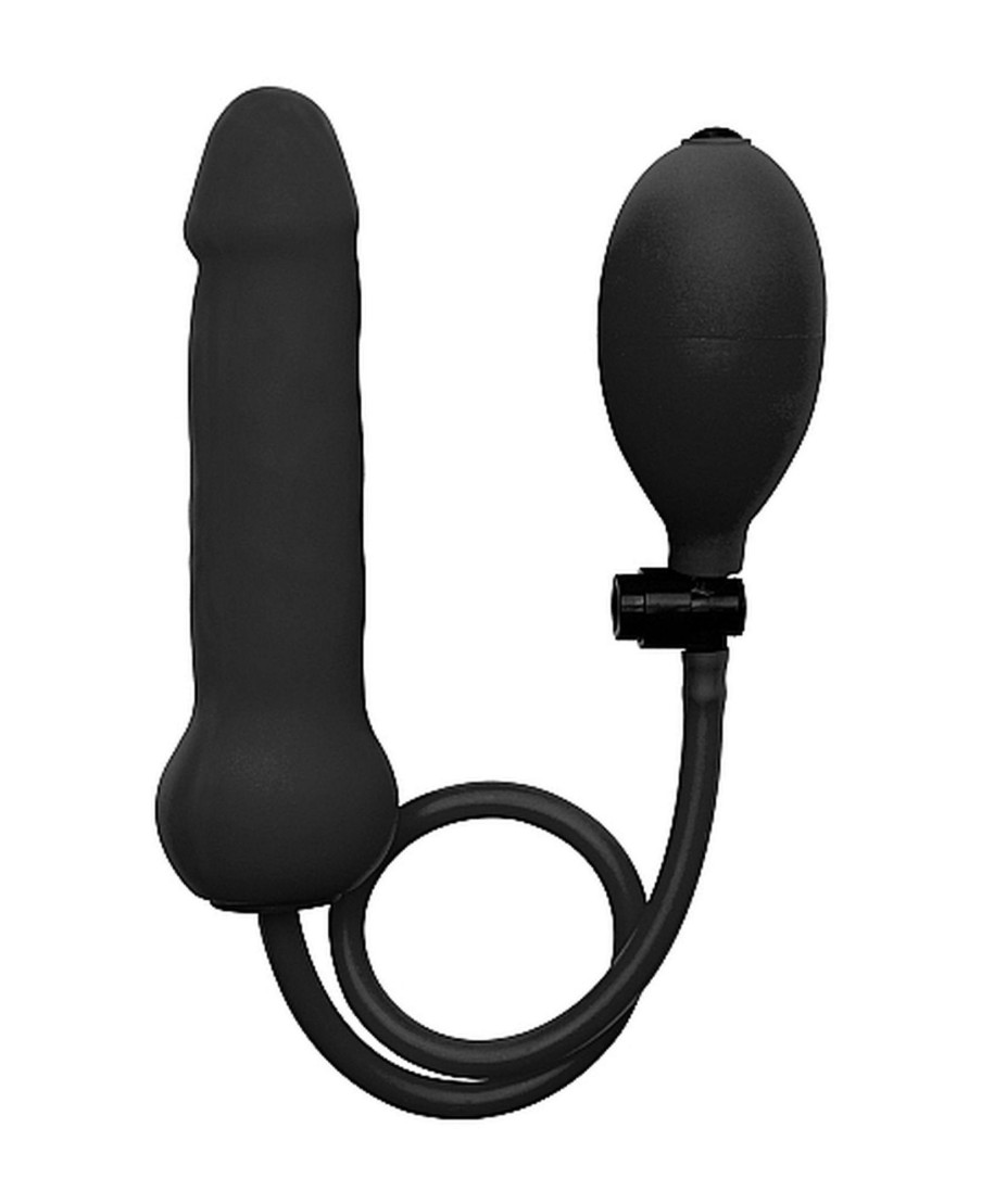 Inflatable Silicone Dong - Black