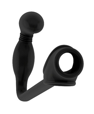 No2 - Butt Plug with Cockring - Black