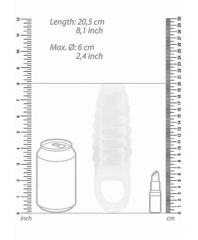 Nakładka na penisa z wypustkami powiększająca 20cm