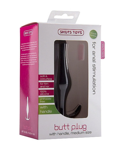 Butt Plug with Handle - Medium - Black