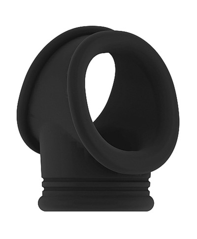 No48 - Cockring with Ball Strap - Black