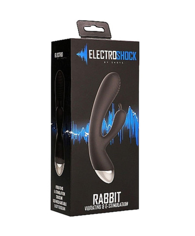 E-Stimulation Rabbit Vibrator - Black