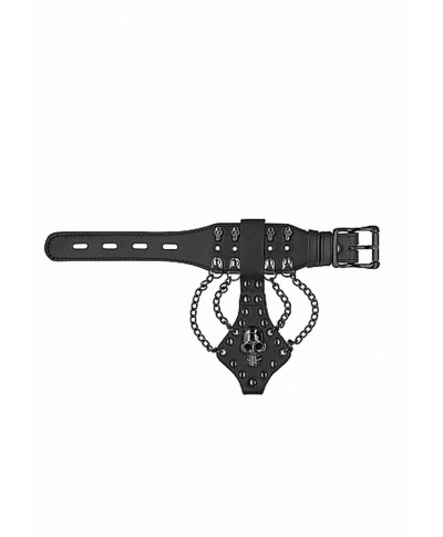 Ouch Skulls and Bones - Bracelet with Skulls and Chains - Black