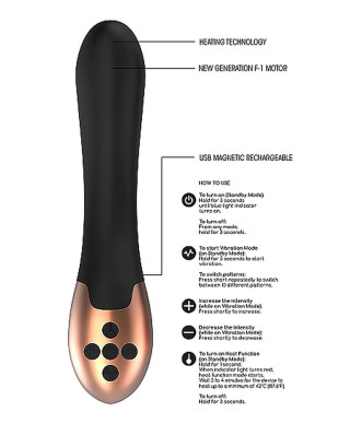 Heating Vibrator - Posh - Black