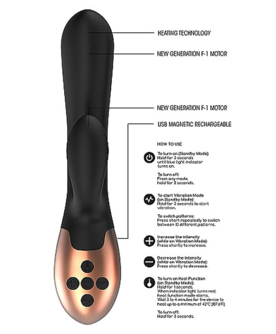 Heating G-Spot Vibrator - Exquisite - Black