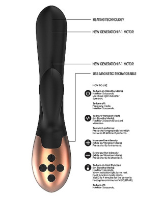 Heating G-Spot Vibrator - Exquisite - Black
