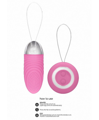 Ethan - Rechargeable Remote Control Vibrating Egg - Pink