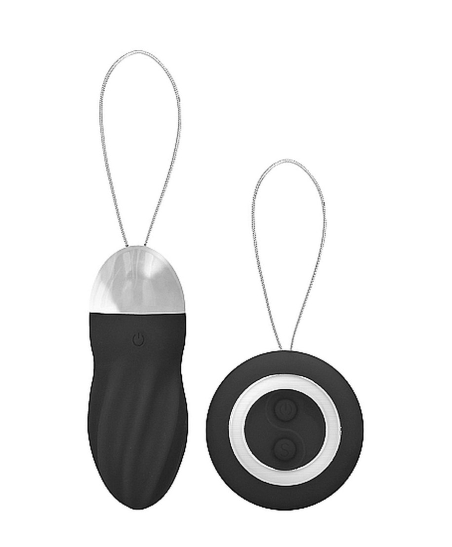 George - Rechargeable Remote Control Vibrating Egg - Black