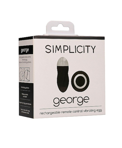 George - Rechargeable Remote Control Vibrating Egg - Black