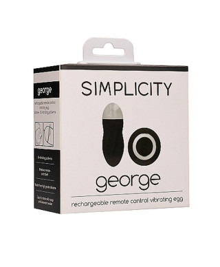 George - Rechargeable Remote Control Vibrating Egg - Black