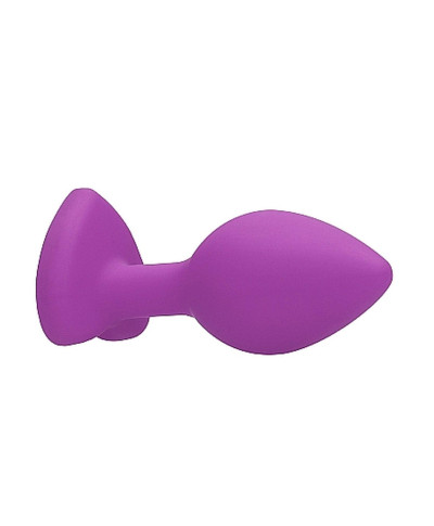 Diamond Heart Butt Plug - Regular - Purple