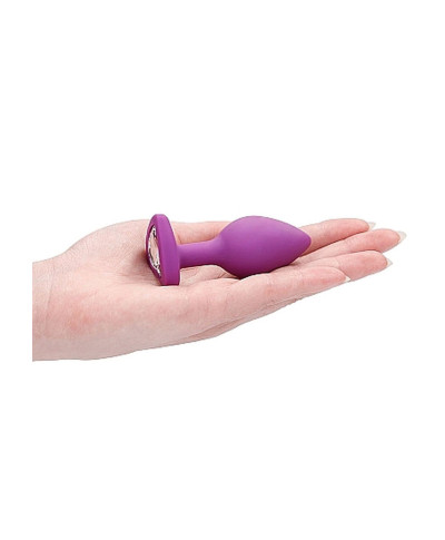 Diamond Heart Butt Plug - Regular - Purple