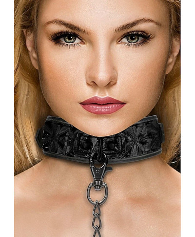 Luxury Collar with Leash - Black