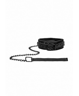 Luxury Collar with Leash - Black