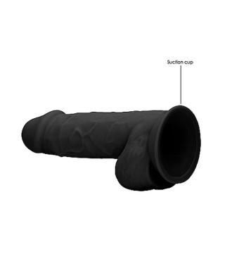 Silicone Dildo With Balls - 216 cm - Black