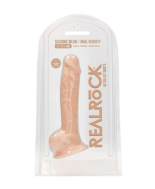 Realistyczne dildo żylaste z mocną przyssawką 18cm