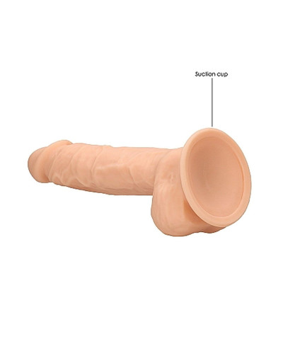 Realistyczne dildo żylaste z mocną przyssawką 18cm