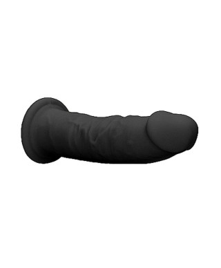 Zagięte silikonowe dildo mocna przyssawka 15 cm