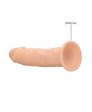 Żylaste silikonowe dildo mocna przyssawka 15 cm