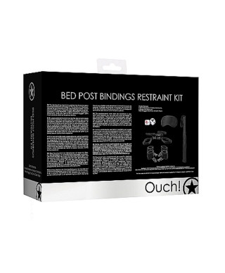 Bed Post Bindings Restraing Kit - Black