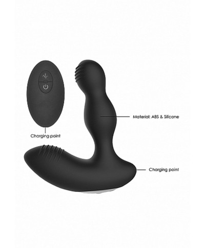 Remote Controlled E-Stim Vibrating Prostate Massager - Black