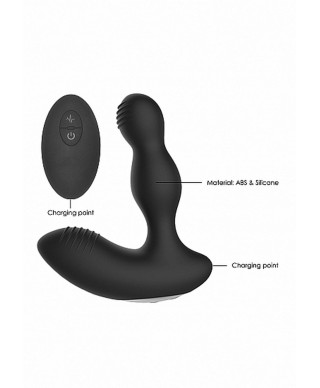 Remote Controlled E-Stim Vibrating Prostate Massager - Black