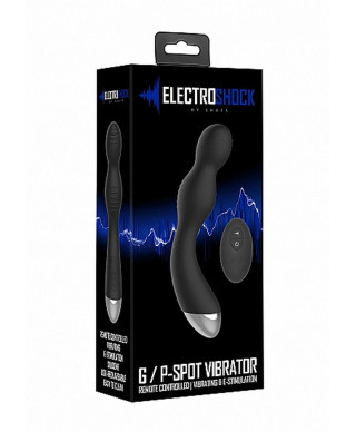 Remote Controlled E-Stim Vibrating GP-Spot Vibrator - Black