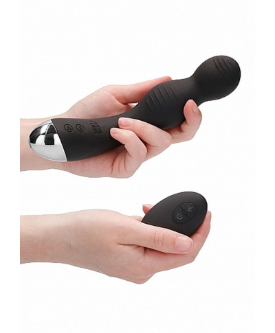 Remote Controlled E-Stim Vibrating GP-Spot Vibrator - Black