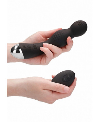 Remote Controlled E-Stim Vibrating GP-Spot Vibrator - Black