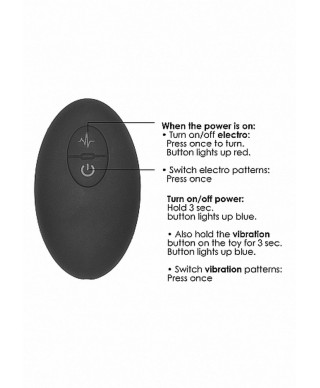 Remote Controlled E-Stim Vibrating GP-Spot Vibrator - Black