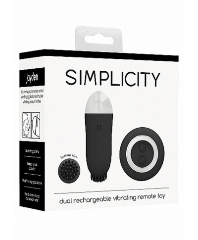 Jayden - Dual Rechargeable Vibrating Remote Toy - Black