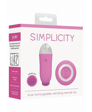 Jayden - Dual Rechargeable Vibrating Remote Toy - Pink