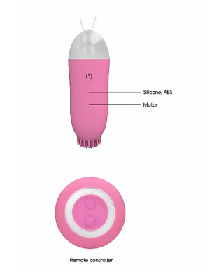 Jayden - Dual Rechargeable Vibrating Remote Toy - Pink