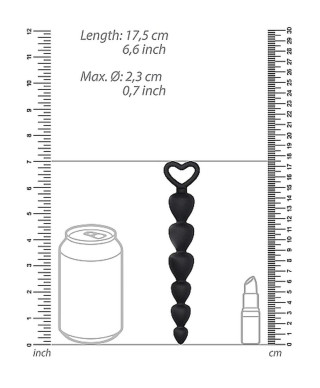 Korek koraliki analne zatyczka plug czarny 175 cm