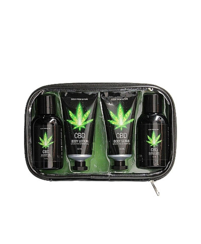 CBD - Bath and Shower - Luxe Travel set - Green Tea Hemp Oil