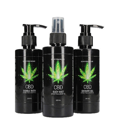 CBD - Bath and Shower - Care set - Green Tea Hemp Oil